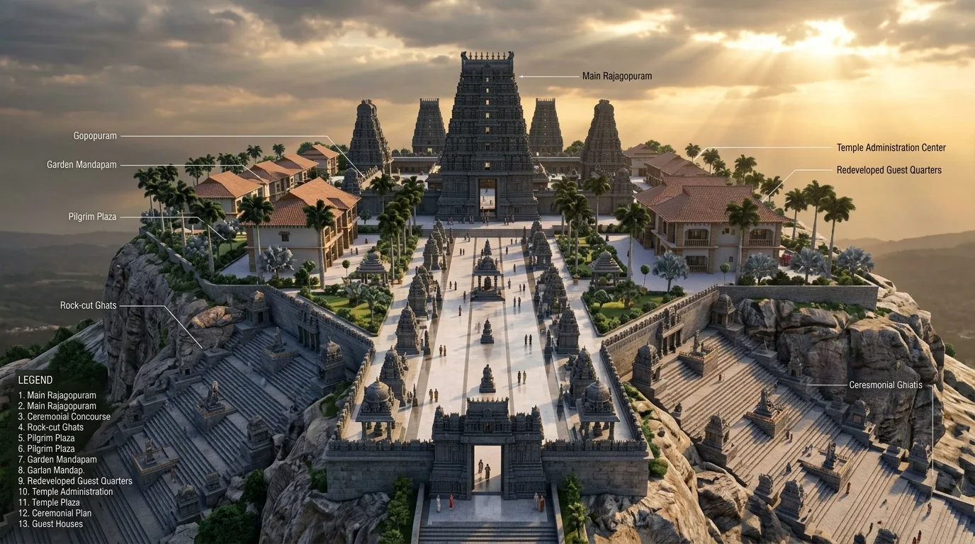 Yadagirigutta Sacred Temple Corridor Masterplan